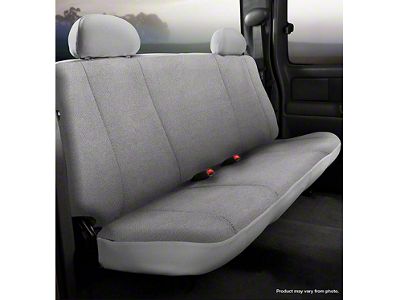 Fia Wrangler Solid Series Rear Seat Cover; Gray (20-26 Silverado 3500 HD Double Cab)