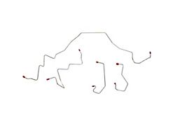 Fine Lines Front Brake Line Kit; Stainless (01-03 2WD F-150 w/ Rear Disc Brakes)