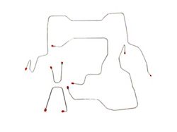 Fine Lines Complete Brake Line Kit; Stainless (02-04 F-350 Super Duty SuperCab w/ 8-Foot Bed, SuperCrew w/ 6-3/4-Foot Bed)