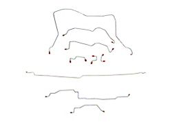 Fine Lines Complete Brake Line Kit; Steel (95-97 4WD RAM 1500 Club Cab w/ 8-Foot Box & 2-Wheel ABS)