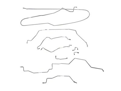 Fine Lines Complete Brake Line Kit; Steel (94-97 2WD RAM 1500 Club Cab w/ 8-Foot Box & 2-Wheel ABS)