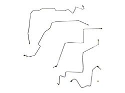 Fine Lines Front Brake Line Kit; Stainless (02-05 4WD RAM 1500 w/ 2-Wheel ABS)