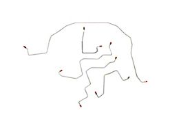 Fine Lines Front Brake Line Kit; Stainless (2006 4WD RAM 1500 w/ 2-Wheel ABS)