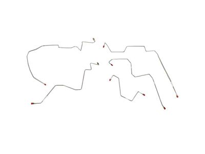 Fine Lines Front Brake Line Kit; Steel (02-05 4WD RAM 1500 w/ 2-Wheel ABS)