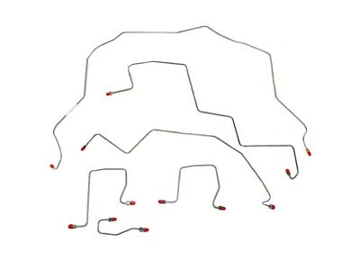 Fine Lines Complete Brake Line Kit; Stainless (98-01 4WD RAM 2500 Quad Cab w/ 8-Foot Box, 2-Wheel ABS & Manual Transmission)