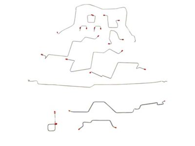 Fine Lines Complete Brake Line Kit; Steel (98-01 4WD RAM 2500 Quad Cab w/ 8-Foot Box, 4-Wheel ABS & Automatic Transmission)