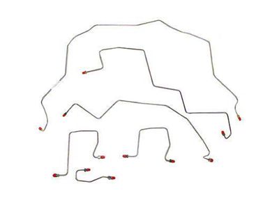 Fine Lines Complete Brake Line Kit; Steel (98-01 4WD RAM 2500 Regular Cab w/ 8-Foot Box, 2-Wheel ABS & Manual Transmission)