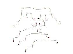 Fine Lines Front Brake Line Kit; Stainless (98-02 4WD RAM 2500 w/ 4-Wheel ABS)
