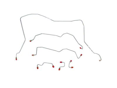 Fine Lines Front Brake Line Kit; Steel (95-97 4WD RAM 2500 w/ 2-Wheel ABS & Two Blocks on Driver Side Frame)