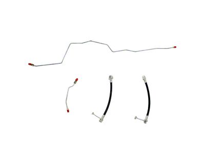 Fine Lines Rear Brake Line Kit; Stainless (01-02 4WD 5.9L I6, 8.0L RAM 2500 w/ Dana 70 & Rear Disc Brakes)
