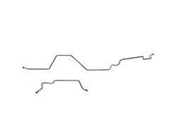 Fine Lines Rear Brake Line Kit; Stainless (98-01 RAM 2500 w/ Automatic Transmission & Drum Brakes)