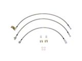Fine Lines Braided Stainless Complete Brake Hose Kit; Front and Rear (97-01 4WD RAM 3500 w/ Rear Drum Brakes)