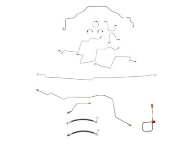 Fine Lines Complete Brake Line Kit; Stainless (01-02 2WD RAM 3500 Quad Cab SRW w/ 8-Foot Box)