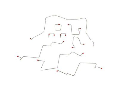 Fine Lines Complete Brake Line Kit; Stainless (01-02 4WD RAM 3500 Quad Cab SRW w/ 8-Foot Box & 2-Wheel ABS)