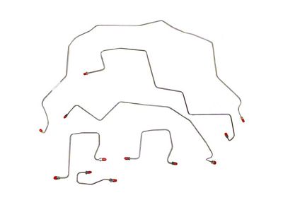 Fine Lines Front Brake Line Kit; Stainless (98-02 4WD RAM 3500 w/ 2-Wheel ABS)