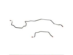 Fine Lines Rear Brake Line Kit; Stainless (98-01 RAM 3500 DRW w/ Rear Drum Brakes & Dana 80)