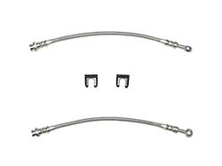 Fine Lines Braided Stainless Brake Hose Kit; Front (99-06 4WD Sierra 1500)