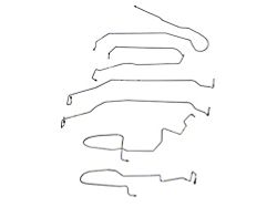 Fine Lines Front Brake Line Kit; Stainless (14-18 Sierra 1500 w/ Traction Control)