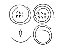 Fine Lines Quick Fix Fuel Line Kit; Braided Stainless (99-03 V8 Sierra 1500 Extended Cab)