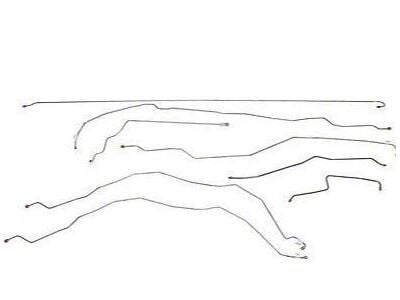 Fine Lines Complete Brake Line Kit; Stainless (01-06 6.0L Sierra 2500 HD Extended Cab w/ 8-Foot Long Box)