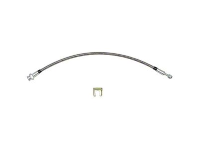 Fine Lines Braided Stainless Brake Hose; Rear Driver Side (01-06 Sierra 3500 HD DRW)