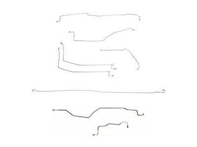 Fine Lines Complete Brake Line Kit; Stainless (99-02 2WD Silverado 1500 Regular Cab w/ 8-Foot Long Box)