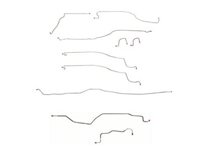 Fine Lines Complete Brake Line Kit; Stainless (03-04 4WD Silverado 1500 Regular Cab w/ 6.50-Foot Standard Box)