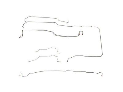 Fine Lines Complete Brake Line Kit; Steel (07-08 4WD Silverado 1500 Extended Cab, Crew Cab w/ Rear Drum Brakes & w/o Traction Control)