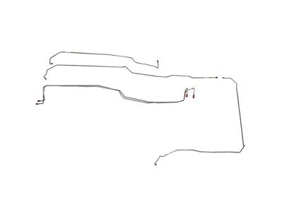 Fine Lines Front Brake Line Kit; Stainless (07-08 4WD Silverado 1500 w/ Rear Drum Brakes & w/o Traction Control)
