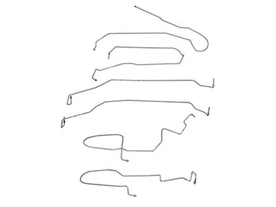 Fine Lines Front Brake Line Kit; Steel (14-18 Silverado 1500 w/ Traction Control)
