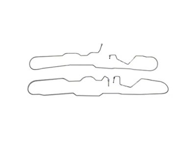 Fine Lines Intermediate Brake Line Kit; Stainless (14-18 Silverado 1500 Double Cab, Crew Cab w/ 5.80-Foot Short Box & Traction Control)