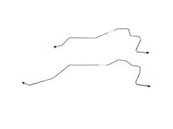 Fine Lines Rear Brake Line Kit; Stainless (07-08 Silverado 1500 w/ Rear Drum Brakes & w/o Traction Control)