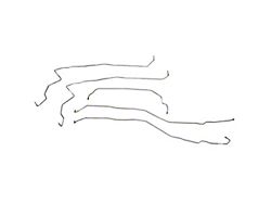 Fine Lines Front Brake Line Kit; Steel (07-12 Silverado 2500 HD w/o Stabilitrak System)