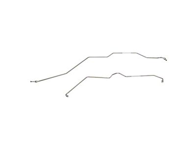 Fine Lines Rear Axle Brake Lines; Stainless (08-14 4WD 5.3L Tahoe)