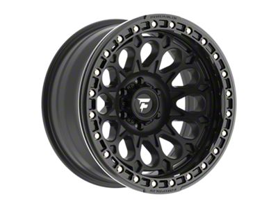 Fittipaldi Offroad FB153 Satin Black with Gloss Black Forged Ring 6-Lug Wheel; 20x10; -38mm Offset (04-08 F-150)