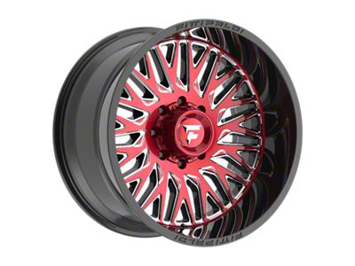Fittipaldi Offroad FA07 Gloss Black Machined Face with Red Tint and Milled Windows 8-Lug Wheel; 22x12; -44mm Offset (11-14 Silverado 2500 HD)