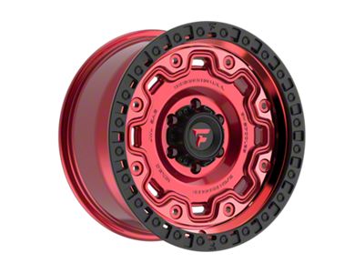 Fittipaldi Offroad FT100 Gloss Red with Machined Face, Red Tint and Satin Black Lip 6-Lug Wheel; 18x9; 18mm Offset (19-23 Ranger)