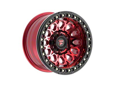 Fittipaldi Offroad FB153 Gloss Red Machined with Red Tint and Gloss Black Ring 6-Lug Wheel; 17x9; -15mm Offset (21-25 F-150)