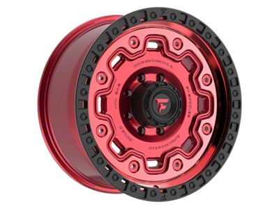 Fittipaldi Offroad FT100 Gloss Red with Machined Face, Red Tint and Satin Black Lip 8-Lug Wheel; 20x9; 18mm Offset (23-25 F-250 Super Duty)