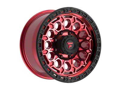 Fittipaldi Offroad FT101 Gloss Red with Machined Face, Red Tint and Satin Black Lip 8-Lug Wheel; 18x9; 18mm Offset (23-25 F-250 Super Duty)