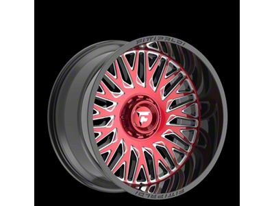 Fittipaldi Offroad FA07 Gloss Black Machined Face with Red Tint and Milled Windows 8-Lug Wheel; 22x12; -44mm Offset (08-10 F-250 Super Duty)