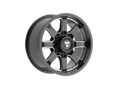 Fittipaldi Offroad FA16 Gloss Black Milled 8-Lug Wheel; 18x9; 12mm Offset (15-19 Sierra 2500 HD)