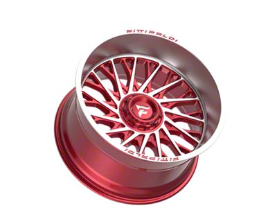 Fittipaldi Offroad FA08 Gloss Red Machined 8-Lug Wheel; 22x12; -44mm Offset (23-25 F-250 Super Duty)