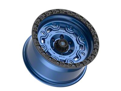 Fittipaldi Offroad FT100 Satin Blue with Black Ring 6-Lug Wheel; 17x9; -12mm Offset (2024 Ranger)