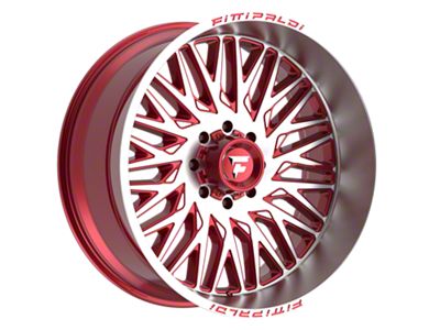 Fittipaldi Offroad FA07 Gloss Red with Machined Face and Lip 8-Lug Wheel; 26x12; -44mm Offset (23-25 F-250 Super Duty)