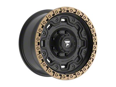 Fittipaldi Offroad FT100 Satin Black with Bronze Ring 8-Lug Wheel; 18x9; 18mm Offset (23-25 F-250 Super Duty)