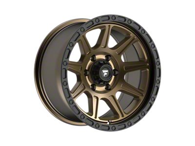 Fittipaldi Offroad FT104 Satin Bronze with Satin Black Lip 6-Lug Wheel; 17x9; -12mm Offset (24-25 Ranger)