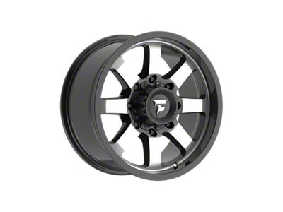Fittipaldi Offroad FA16 Gloss Black Machined 8-Lug Wheel; 18x9; 12mm Offset (20-25 Sierra 2500 HD)