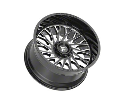 Fittipaldi Offroad FA08 Gloss Black Milled 6-Lug Wheel; 22x12; -44mm Offset (19-25 Silverado 1500)