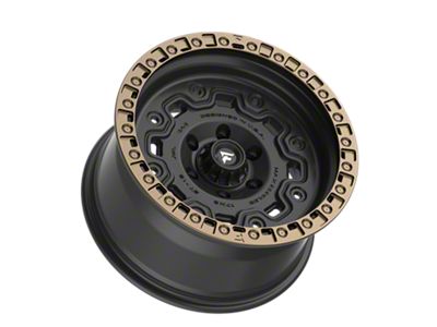 Fittipaldi Offroad FT100 Satin Black with Bronze Ring 6-Lug Wheel; 17x9; -12mm Offset (14-18 Silverado 1500)